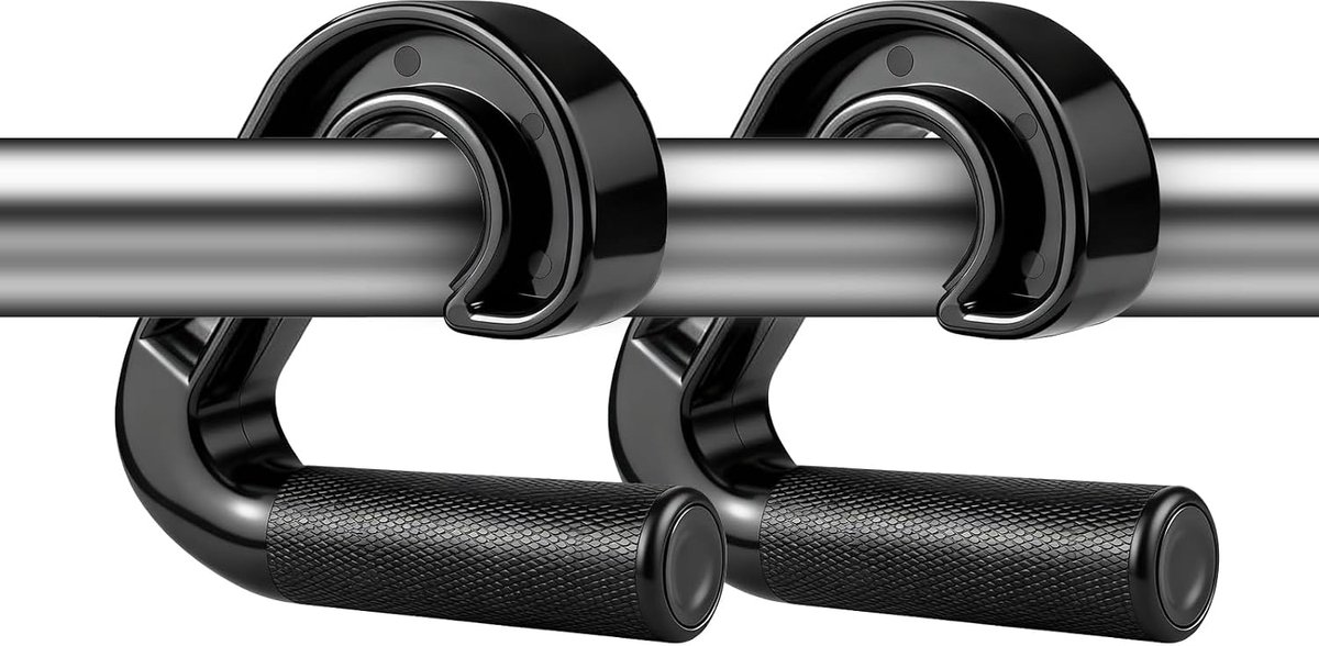 Fitnesshandgrepen voor optrekstang, haken optrekaccessoires met antislip siliconen, ergonomische fitnessaccessoires voor krachttraining en kabeltrek