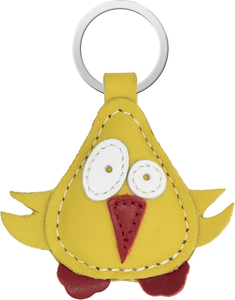 Dierlijk sterke sleutelhanger van hoogwaardig echt leer, made in EU, perfect voor Kerstmis, verjaardag, jubileum, vind je favoriete dier