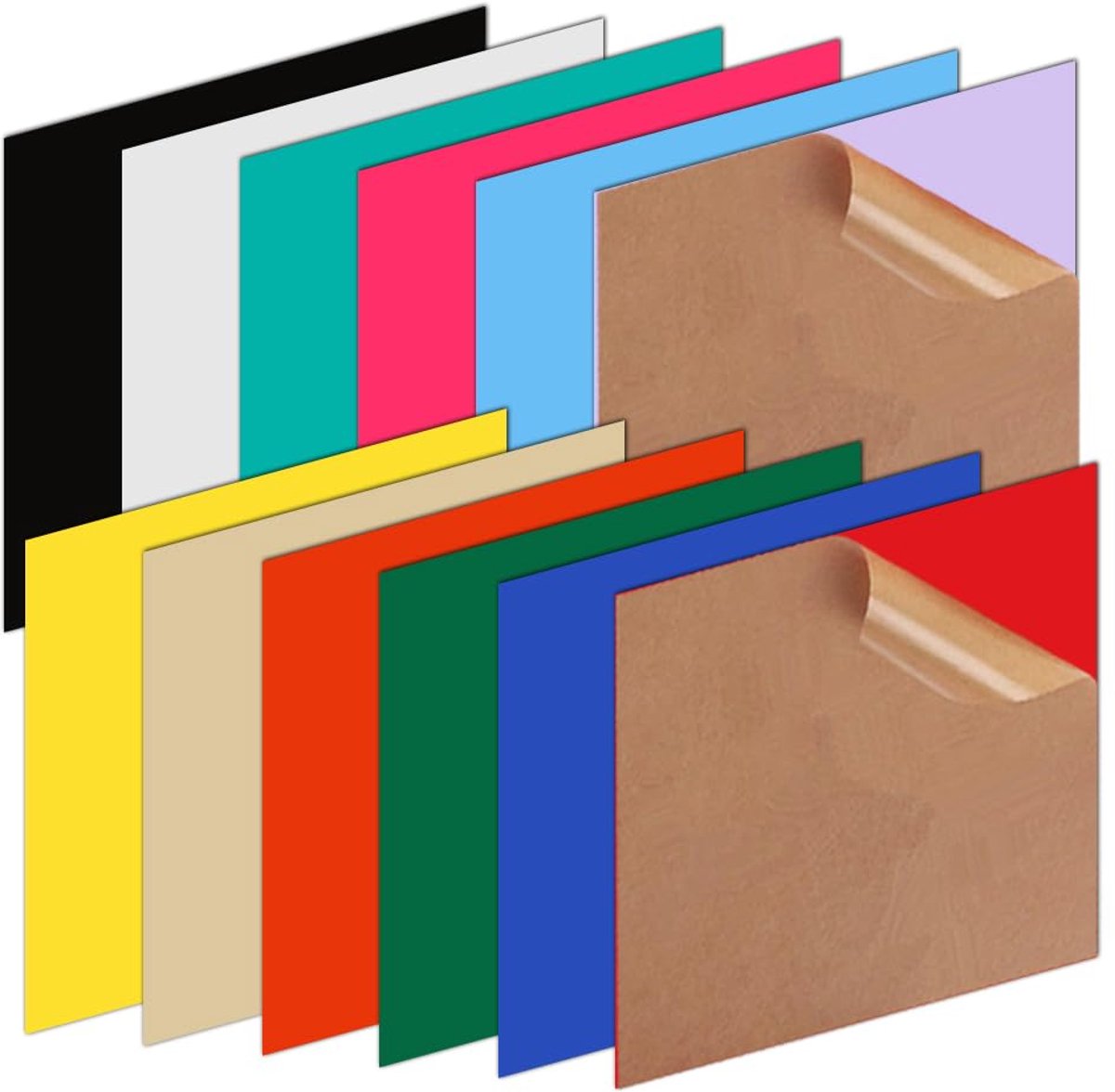plaat, 20 x 20 cm (3 mm) acryl kunststof plaat, gekleurde lasersnijplaten voor doe-het-zelf kunsthandwerk, decoratieprojecten en modelbouw (12)