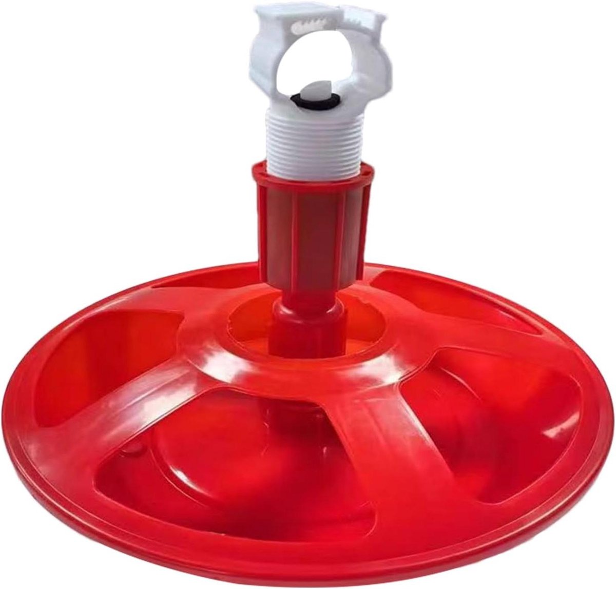 Watervoerbak voor kippen - Pluimvee Drinkbak - Pluimvee Hydrateren - Waterbesparend Ontwerp - 30 cm Diameter - Wit