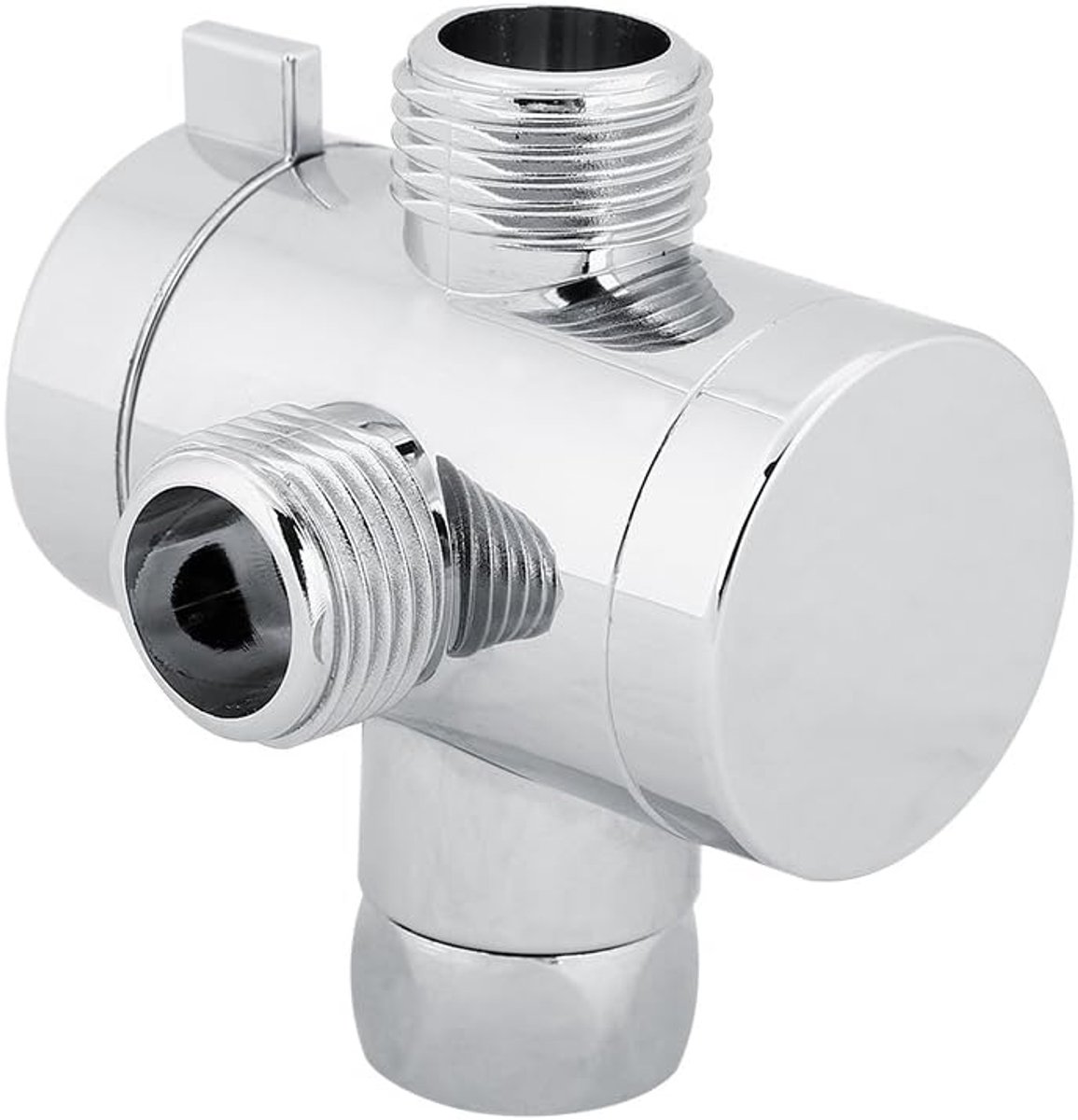 Omvormer Valve, Water Diverter Douchekop Badkamer 3-weg Valve Wastafel Kraan Splitter Eenvoudig Installeren Doucheslang Splitter Thuis Badkamer Accessoires