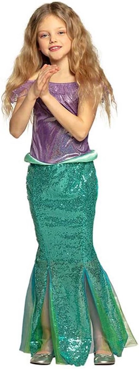 - Mermaid Princess kostuum voor kinderen | Lange jurk met pailletten, zeemeerminnenkostuum voor kinderen, carnaval, verjaardag en themafeest, sprookjes