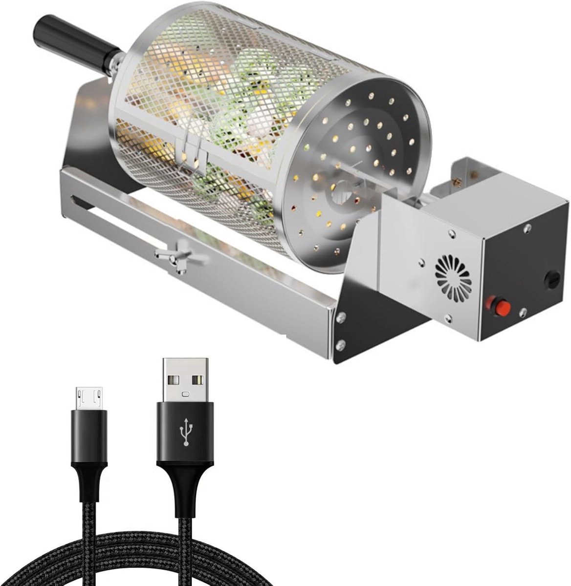 Rotisserie Grill, automatisch roterende grillmand BBQ Kebab Machine Doner Kebab Vis Spies Kooker