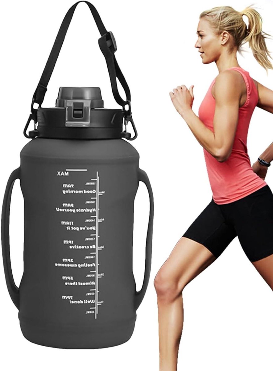 Opvouwbare drinkfles - Herbruikbare fles - Reizen en sport - Lichtgewicht ontwerp - 18 liter - Zwart