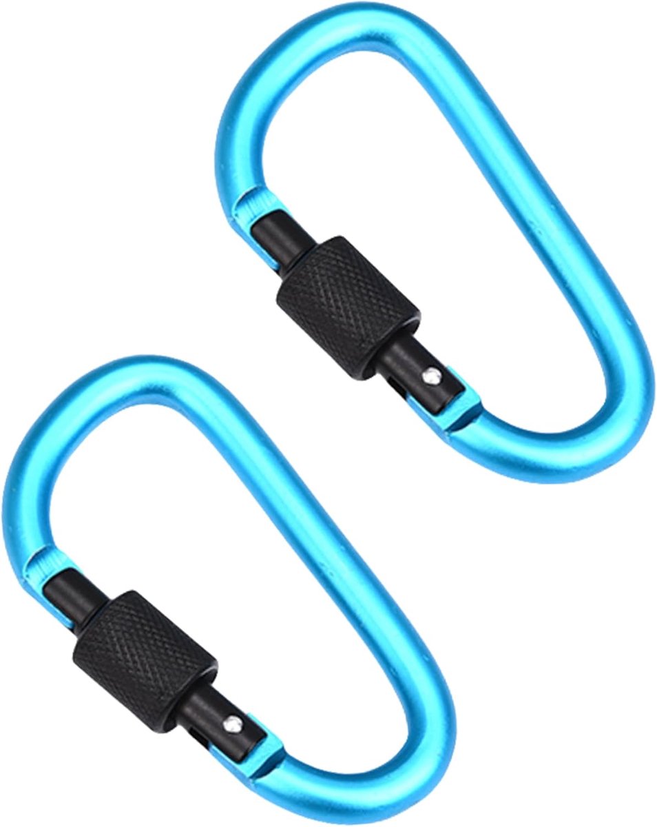 Aluminium Karabiner Clips met schroefslot - Compact Travel & Camping Essentials voor sleutelring, outdoor avonturen en vrouwen vakantie uitrusting