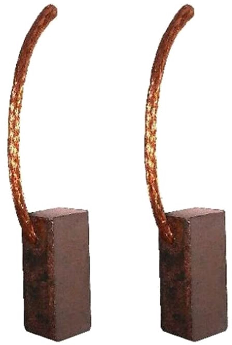 Motorkoolborstels/koolborstels/slijpkoolen/houtskoolstiften 8 x 10 x 18 mm kabellengte 40 mm voor vele motoren, aandrijvingen 12-24 V