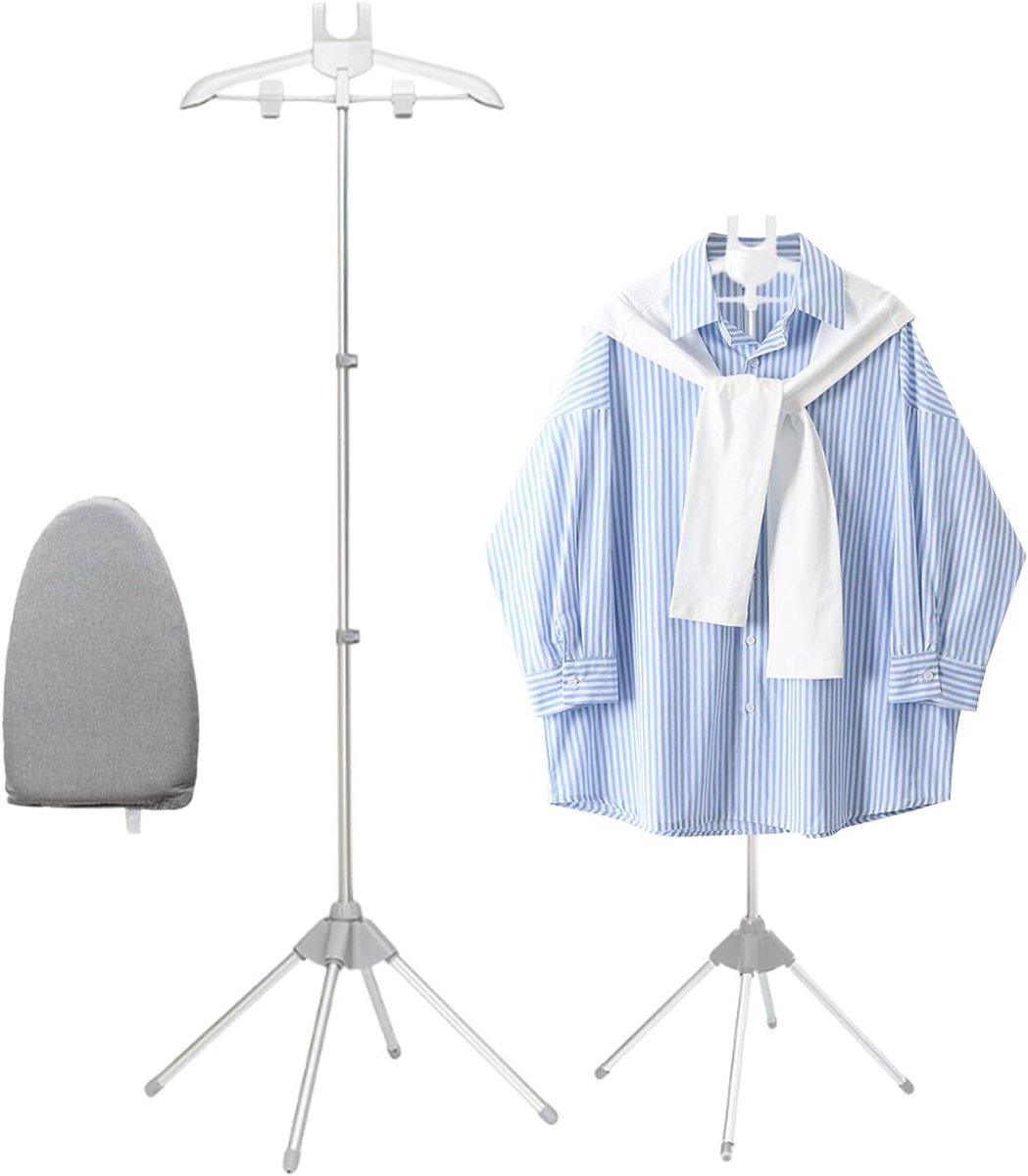 Stoomrek Kleding - Kledingstomer Statief - Kleding Verzorgen - Anti-Kantel Stabiliteit - 160 cm - Grijs