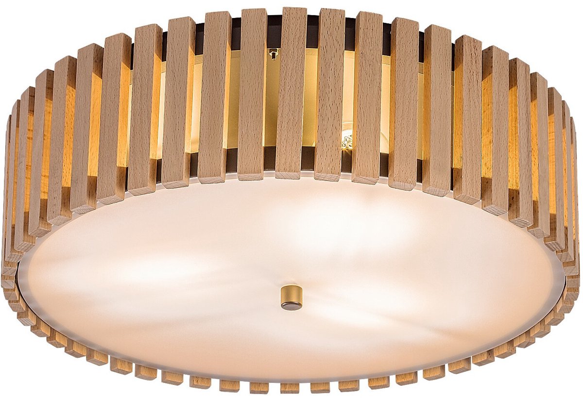 Rabalux Noxelle plafondlamp E27 3x MAX 25W IP20 matzwart/hout, 71420