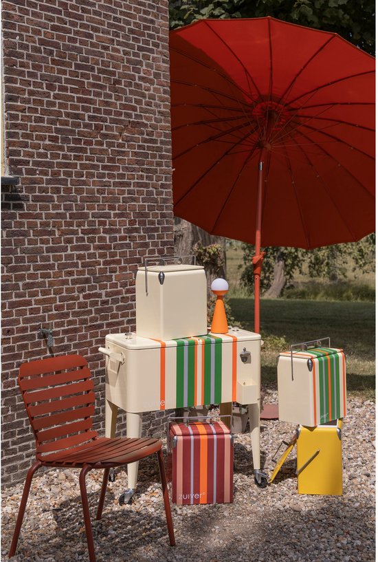 Zuiver Cooler Be Cool Koelbox/ Koelwagen Tuin Stripes Lemon - Meerkleurig van Merkloos — afbeelding 5