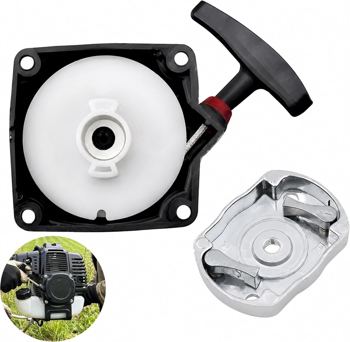 Grasmaaier-starterset met startschep M8, lanceerapparaat met herinnering, afstand 67 mm, reserveonderdeel voor - ShopVlot
