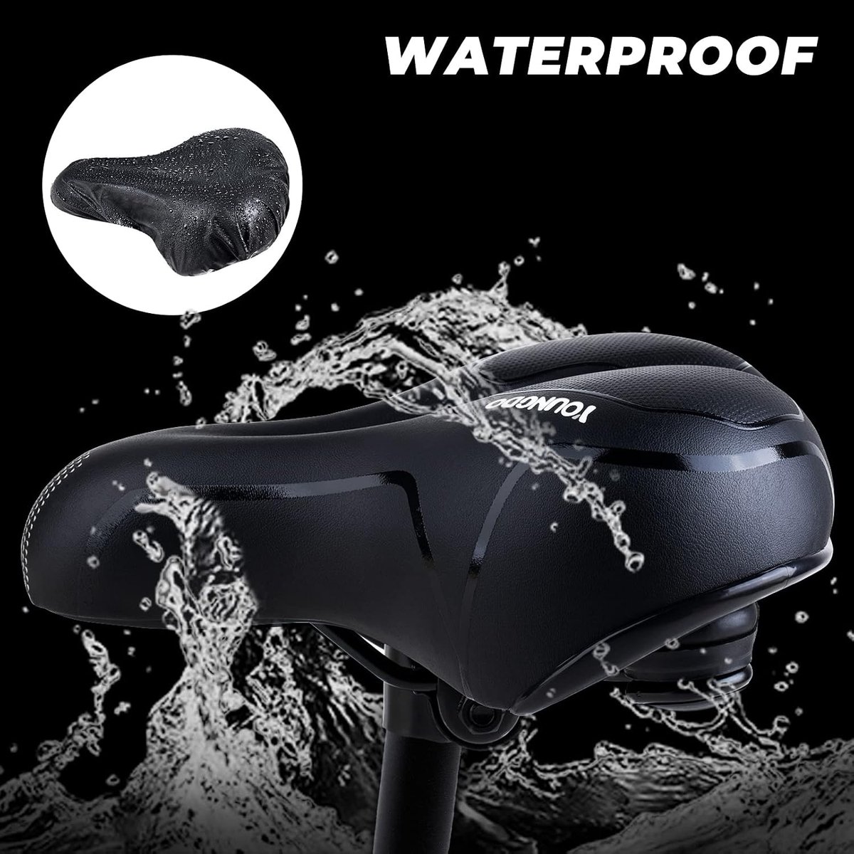 Fiets zadel breed - gel, schokabsorberend - ergonomisch, ademend - optimale comfort voor dames en heren - ShopVlot