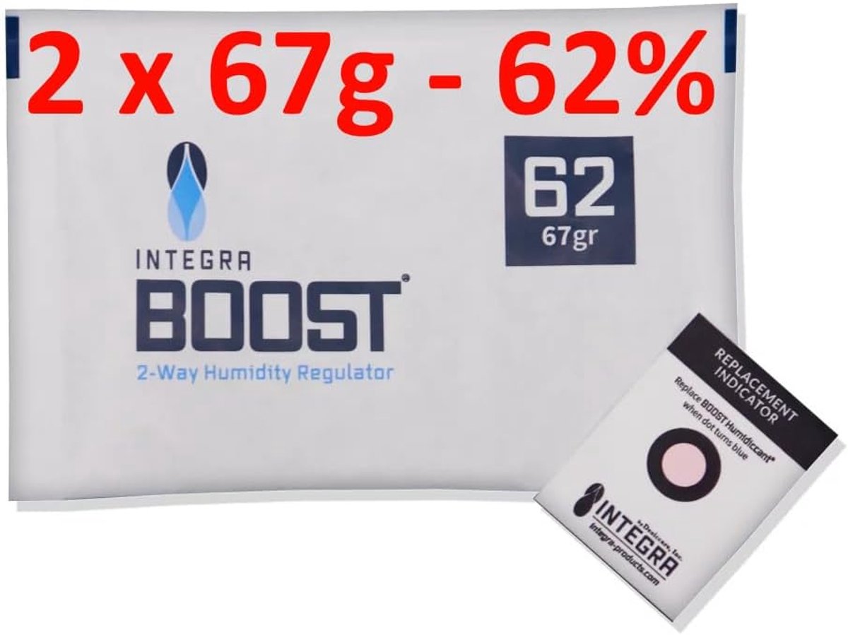 Vochtregulator 62% - 2 x 67 g - 2-weg luchtbevochtiger - voorkomt droge en broze planten - ShopVlot