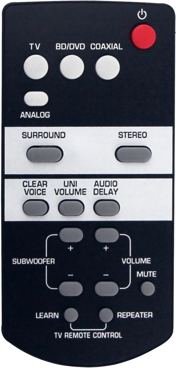 Afstandsbediening FSR68 ZJ78800 - Geschikt voor Yamaha Soundbar - Direct gebruiksklaar - ShopVlot