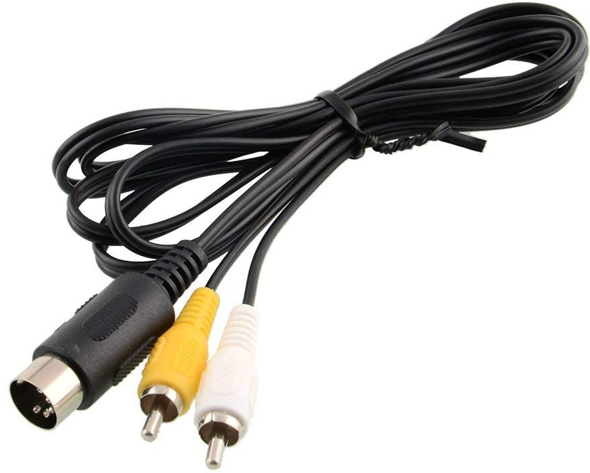 AV RCA Audio Video TV Adapter Kabel - Geschikt voor Genesis 1 en Mega Drive 1 - Eenvoudige aansluiting - ShopVlot