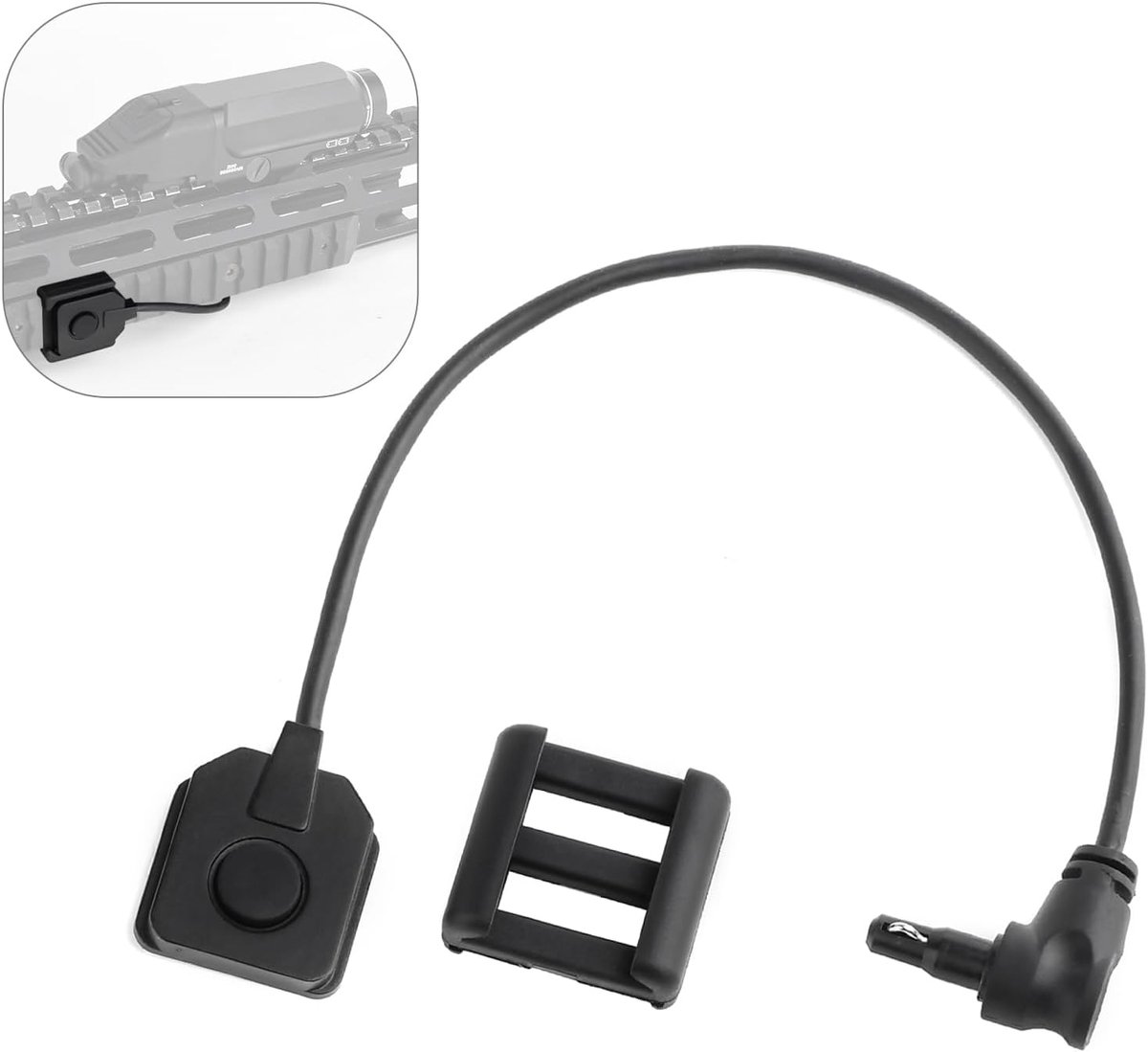 Tactische Zaklamp Drukknop Schakelaar - Ultra Lichtgewicht Nylon - Met Faucet Plug - Perfect voor PEQ M3X DBAL - ShopVlot