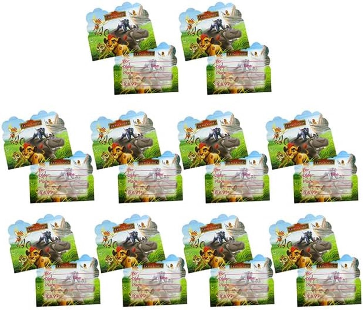Verjaardagsdecoratie Leeuwenkoning - Uitnodigingen - Kaarten voor doop en verjaardag - Creëer een feestelijke sfeer - ShopVlot