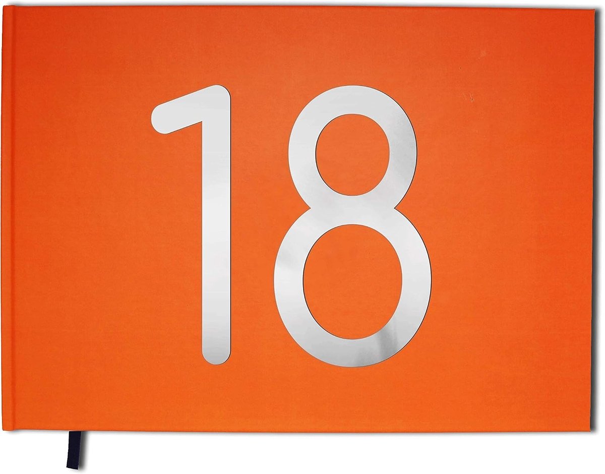 Gastenboek A4 liggend - Oranje - Matte kaft - 100 genummerde pagina's voor herinneringen - ShopVlot