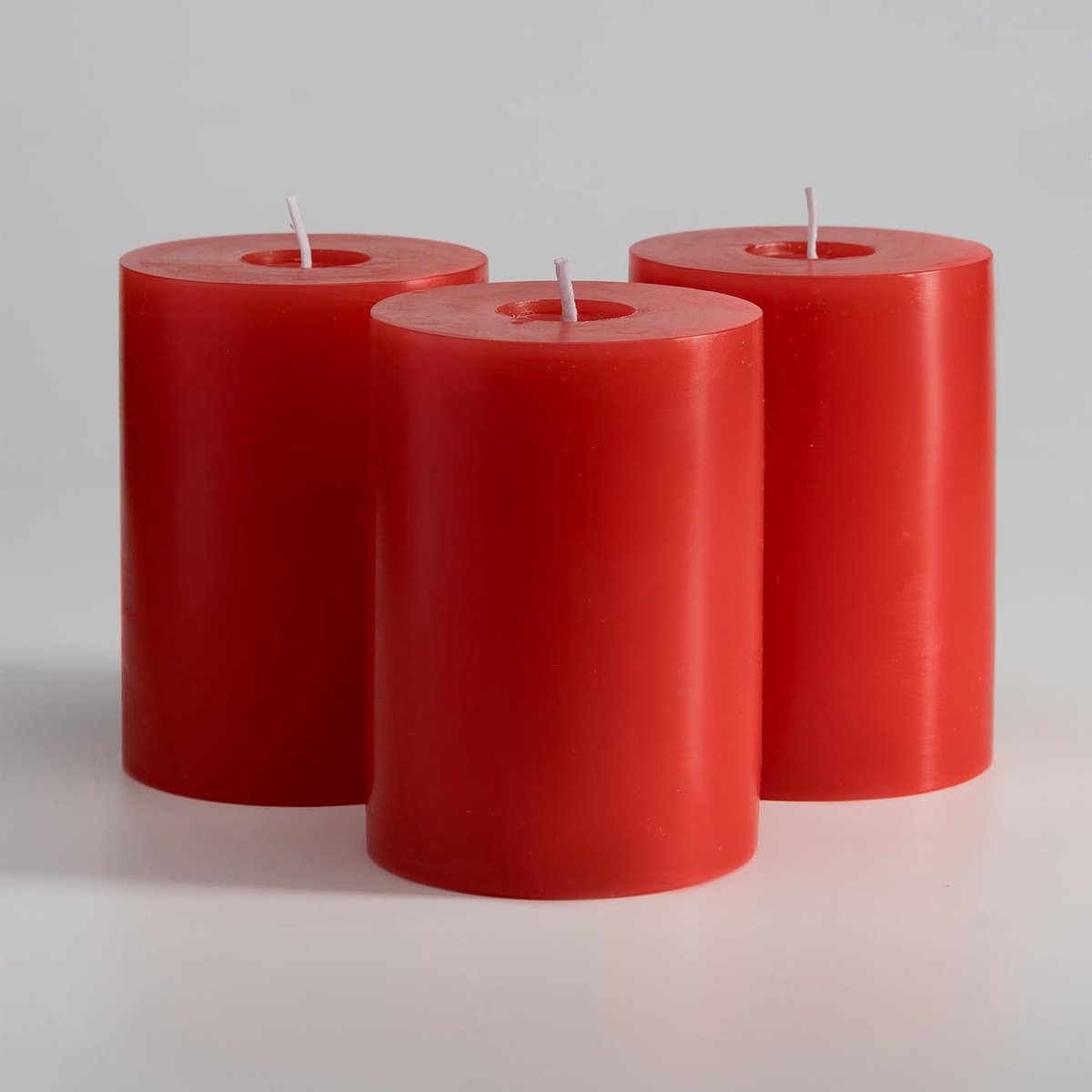 Pillarkaarsen groot set van 3 - ongevend - lange brandduur 50+ uur - perfect voor decoratie - ShopVlot