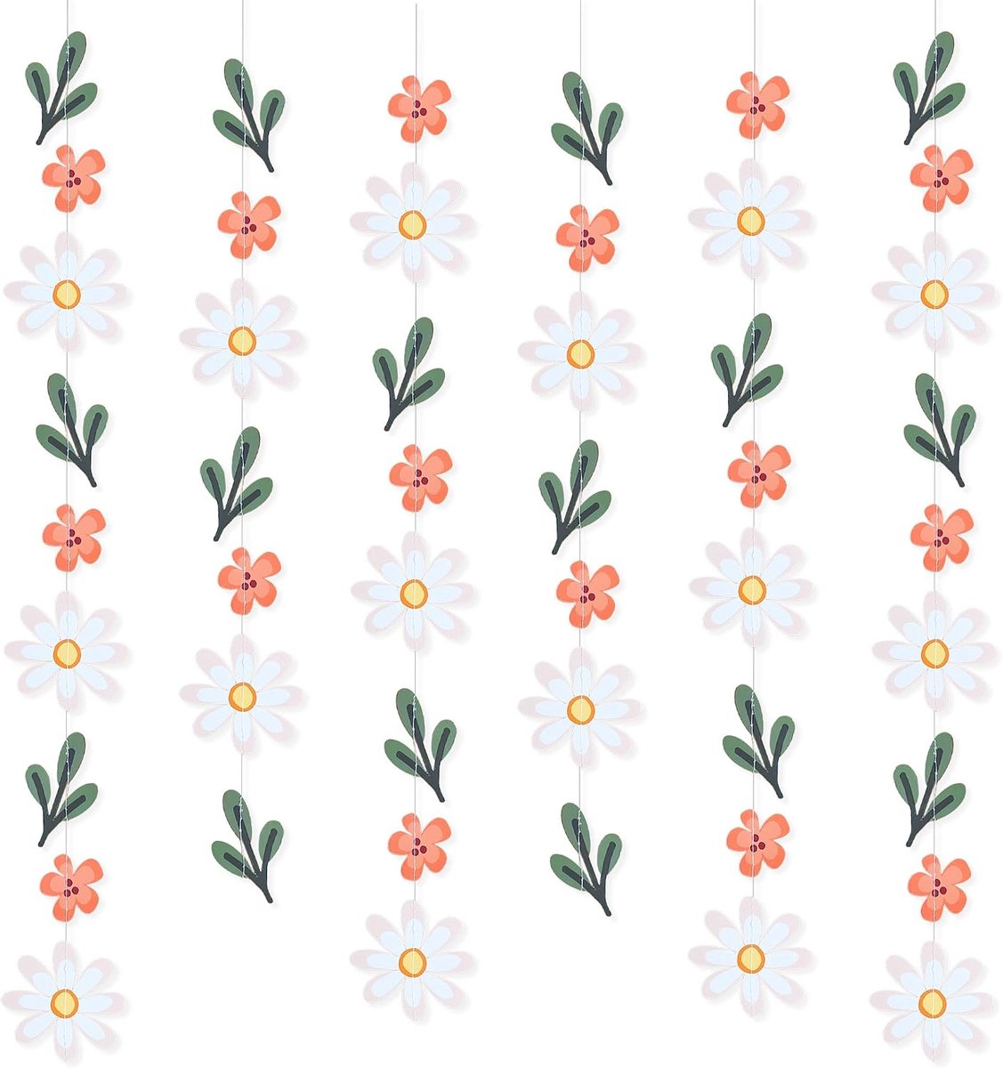 bloemenbanner lentebloemen - vaandel met wilde bloemen - decoratie voor muur - feestelijke sfeer binnen en buiten - ShopVlot