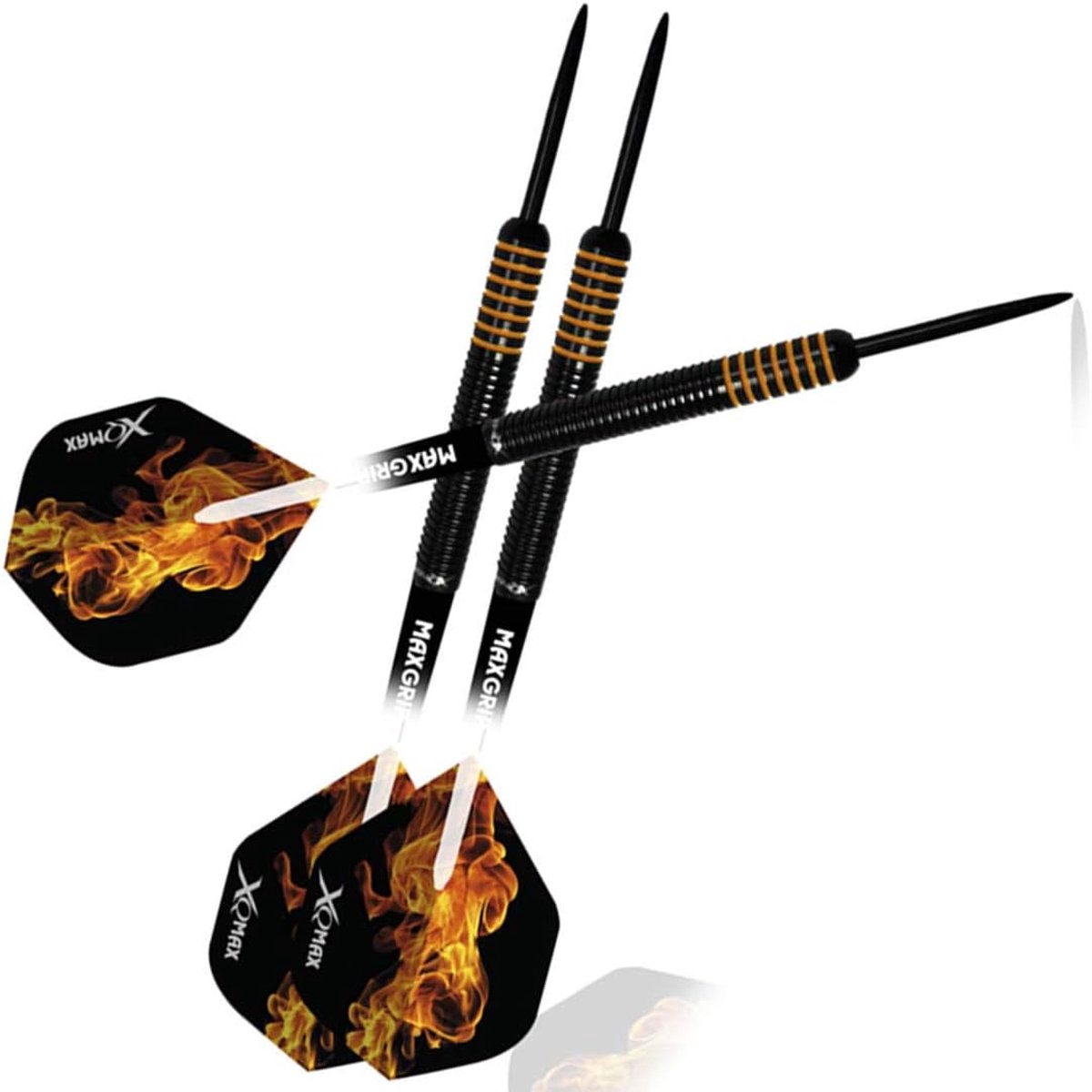 Darts 80% tungsten - XQMax Orange Shadow - slim barrel - perfecte grip - ShopVlot