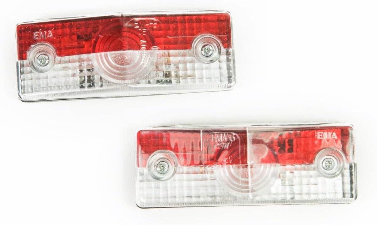 Zijmarkeringslampen 95x34x27 mm - Rood/Wit - Goedkeuring E-keurmerk - Betrouwbare verlichting voor camper/caravan - ShopVlot