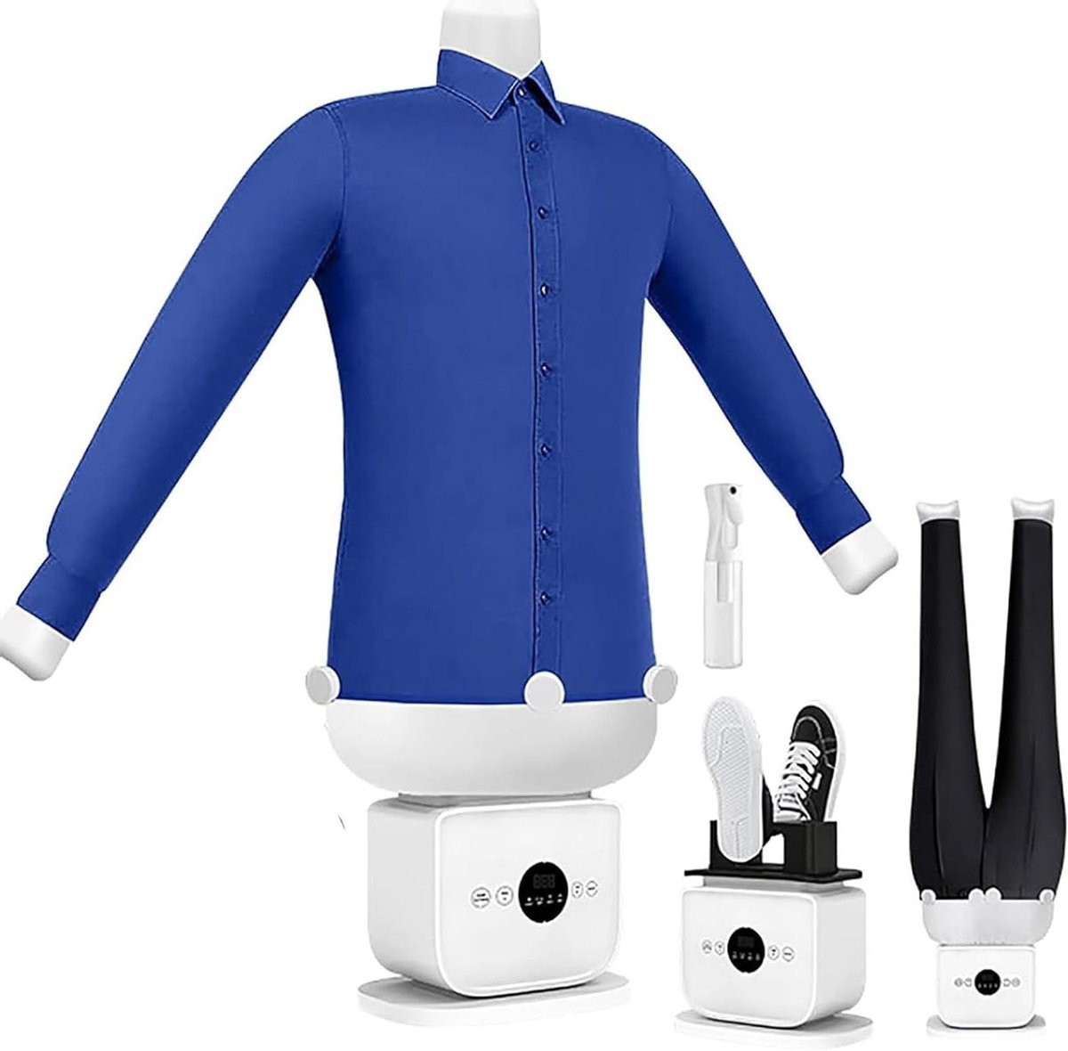 Automatische Strijkijzer - Stoomstrijkijzer Kledingstomer - Kreukvrije Kleding - Handsfree Strijken - XXS tot XXL - Wit