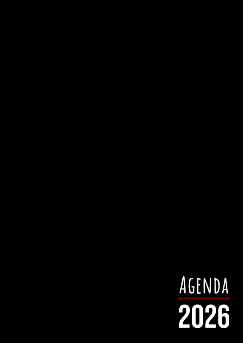 SnelShoppen - Agenda 2026: Noir - Semainier A4 - 21x29,7 cm - Verticale Planning - Weekly Planner met Kolommen - Groot Formaat voor Efficiënt Plannen
