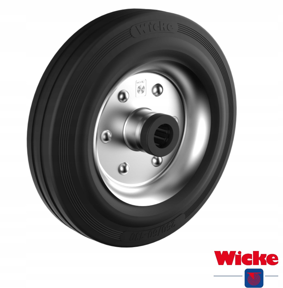 Zwenkbaar Wiel 250 mm Zwart rubberen band 295 kg Sleepvermogen