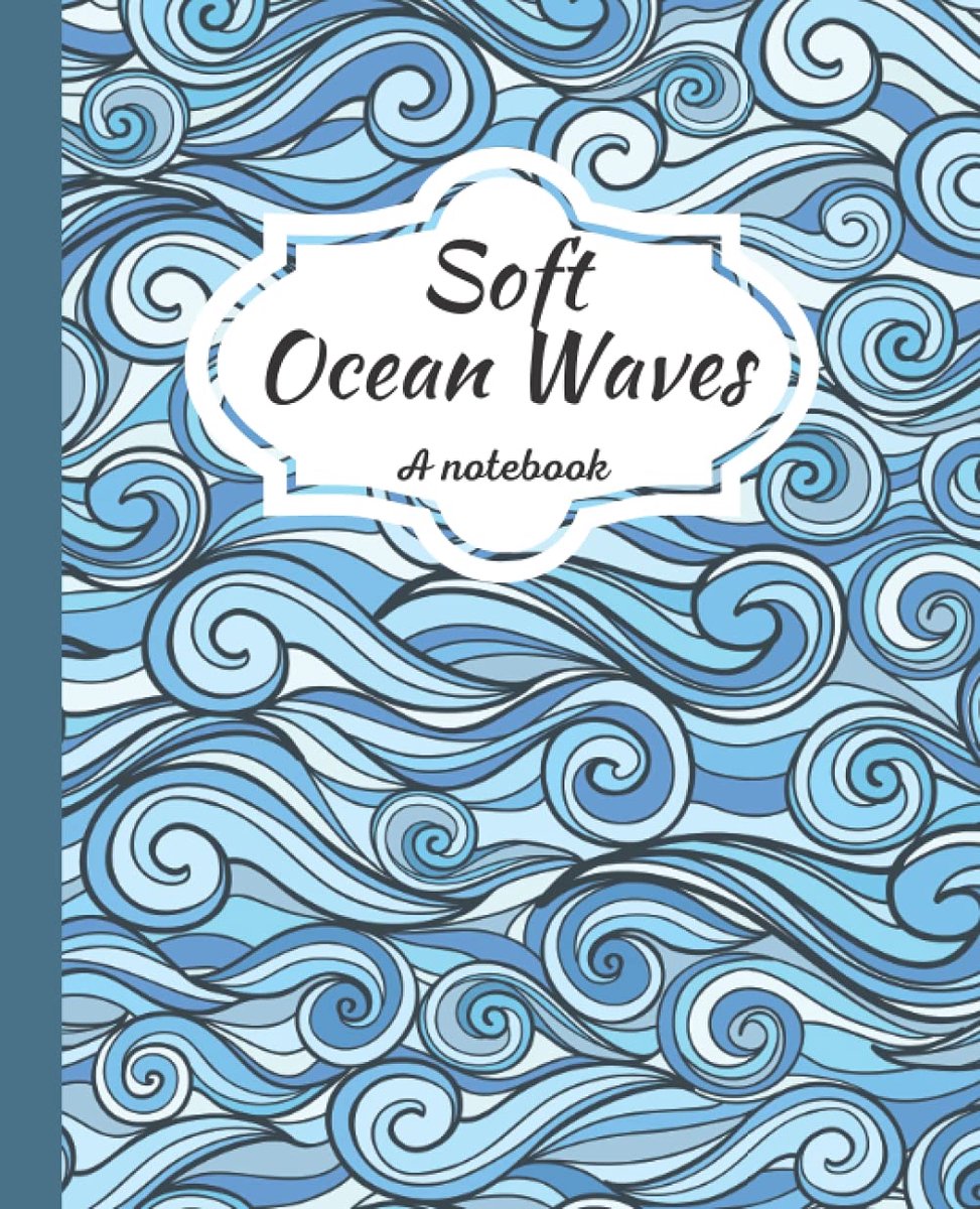 Notitieboek Soft Ocean Waves - A5 formaat - 80 pagina's - Inspirerende golven - ShopVlot