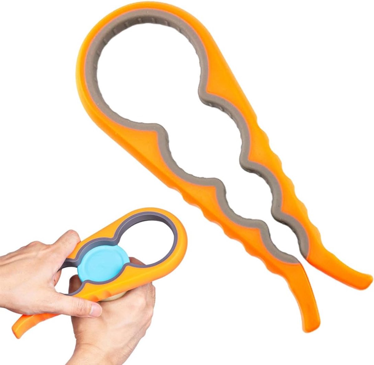 Blikopener Multifunctioneel - Silicone - Antislip - Ideaal voor moeilijk te openen flessen - ShopVlot