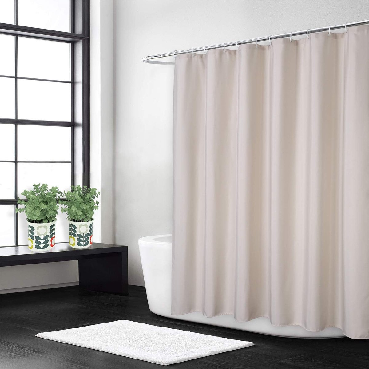 Douchegordijn 180 x 240 cm - Flax linnen - Luxe hotelstijl - Wasbaar en extra lang - ShopVlot