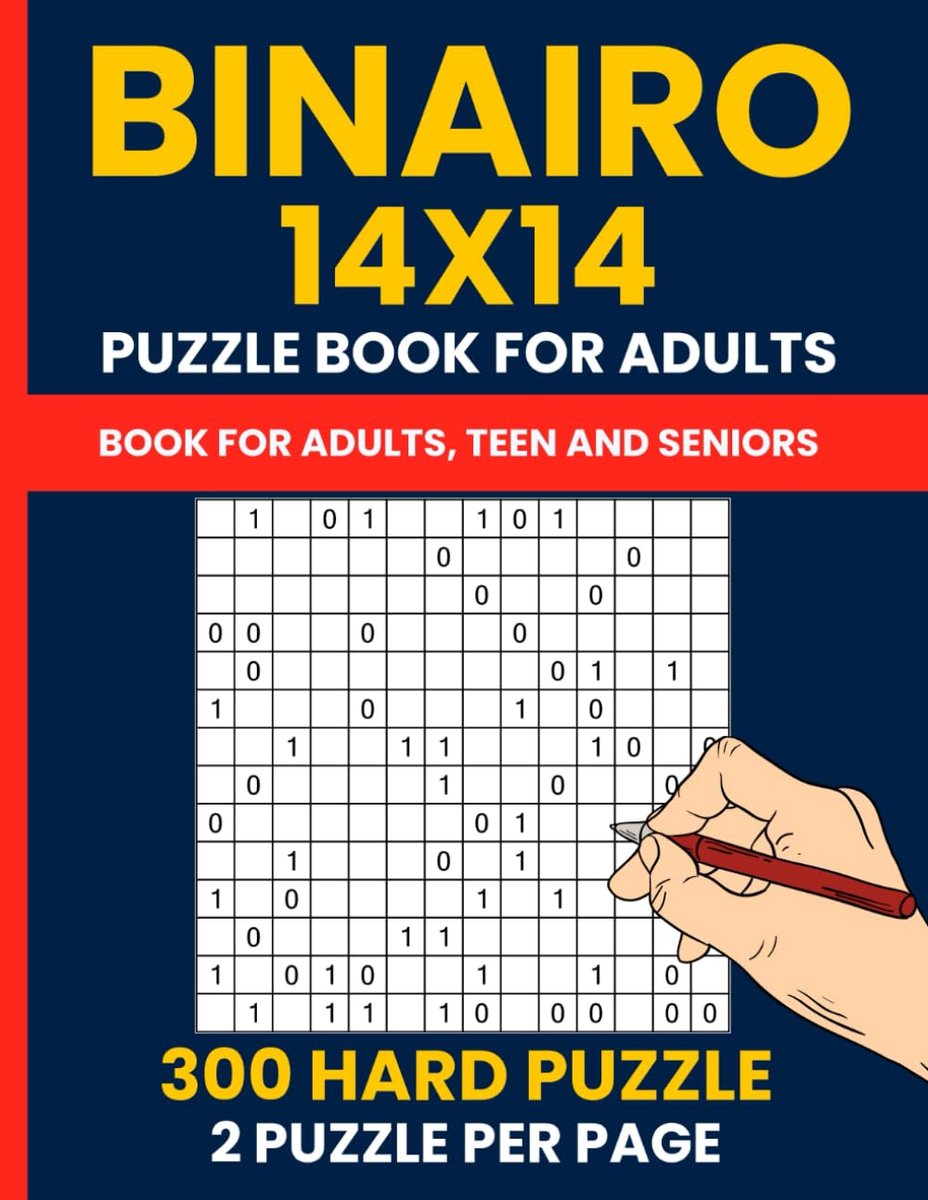 Binairo puzzels 300 stuks - 14x14 grid - geavanceerde takuzu puzzels - uitdagend breinspel voor volwassenen - ShopVlot
