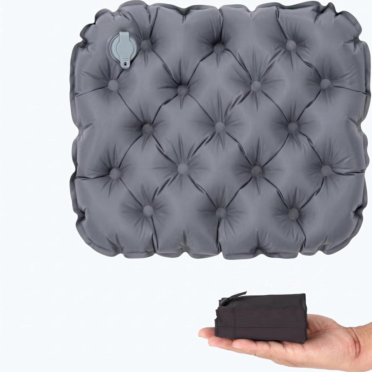 Opblaasbaar reiskussen compact - lichtgewicht opvouwbaar zitkussen - ergonomisch design - ideaal voor lange vluchten - ShopVlot