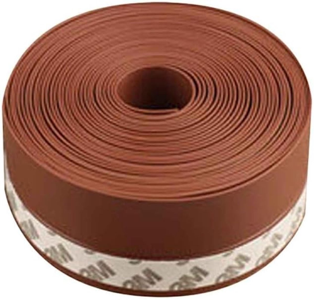 Draught Excluder Silicone Strip 35mm x 3m - Bruin - Zelfklevend - Bescherming tegen kou en geluid - ShopVlot
