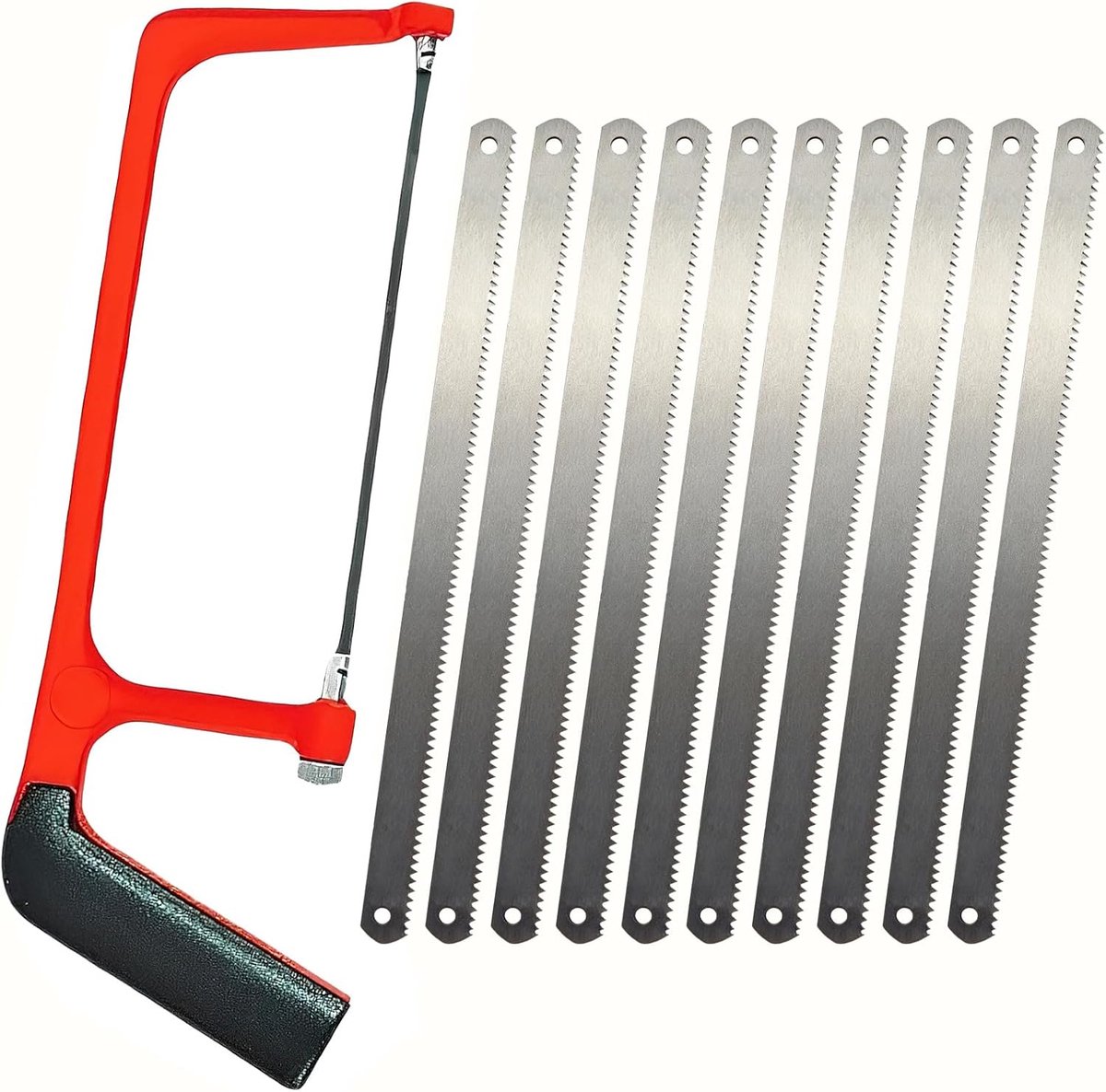 Mini hacksaw set met 10 verwisselbare zaagbladen - verstelbare hoek - lichtgewicht handgereedschap - precisie bij DIY - ShopVlot