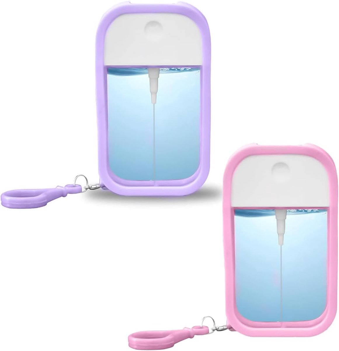 Glazen parfumflessen 50ml - set van 2 - herbruikbare atomizers - ideaal voor thuis en reizen - ShopVlot