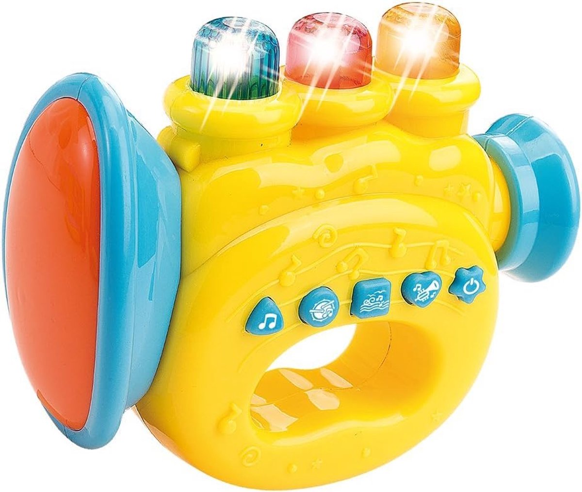 Baby Trompet - Mini formaat - Met LED verlichting - Muzikale interactie voor baby's vanaf 9 maanden - ShopVlot