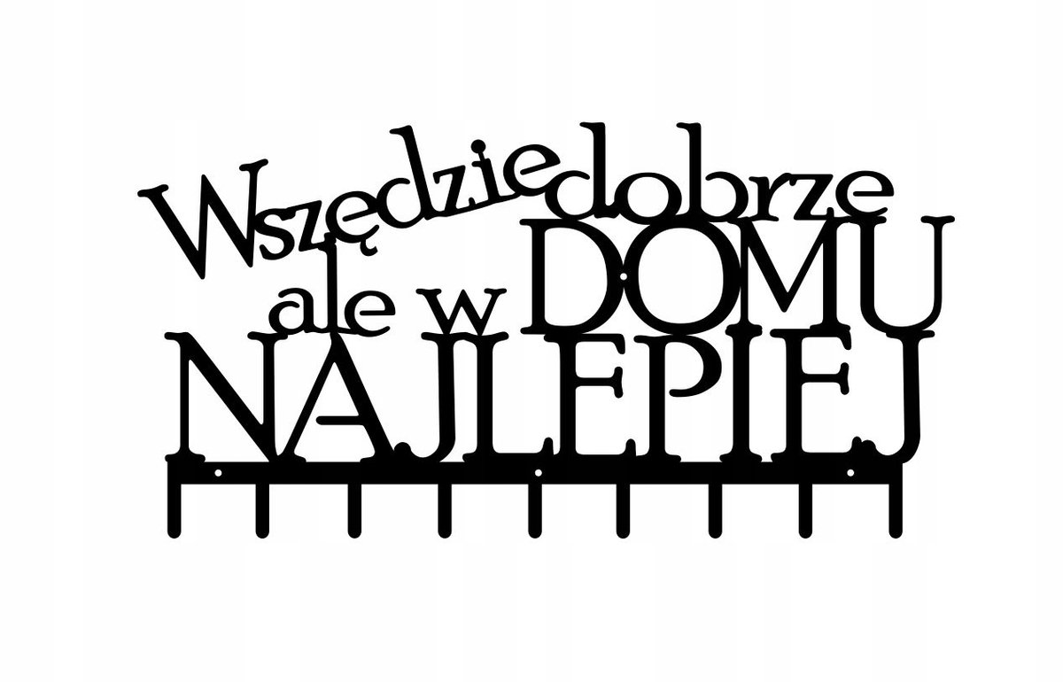 Zwart Kledingrek 60cm - Uniek Design Wanddecoratie
