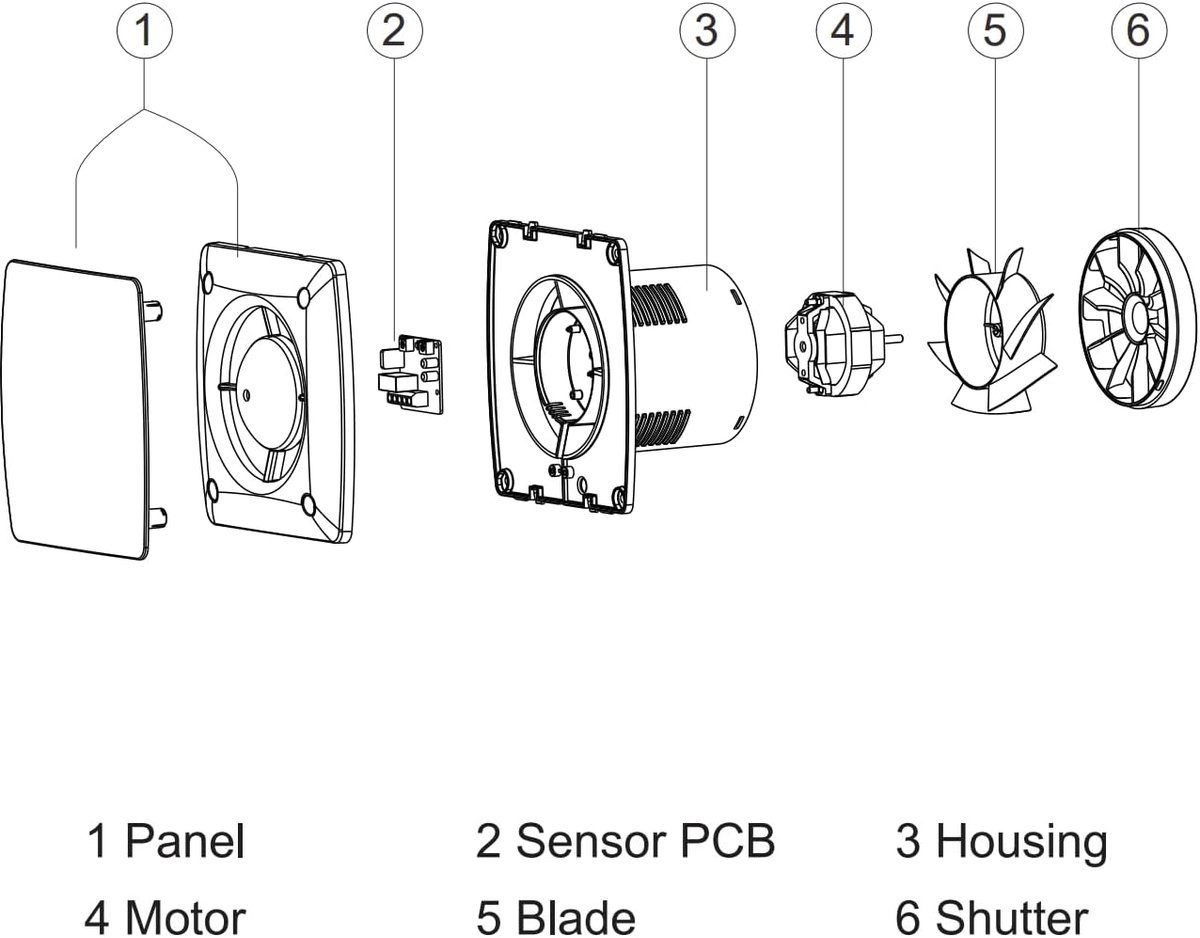 Badkamer ventilator 100 mm - met timer - stil en energiezuinig - ideale luchtcirculatie - ShopVlot