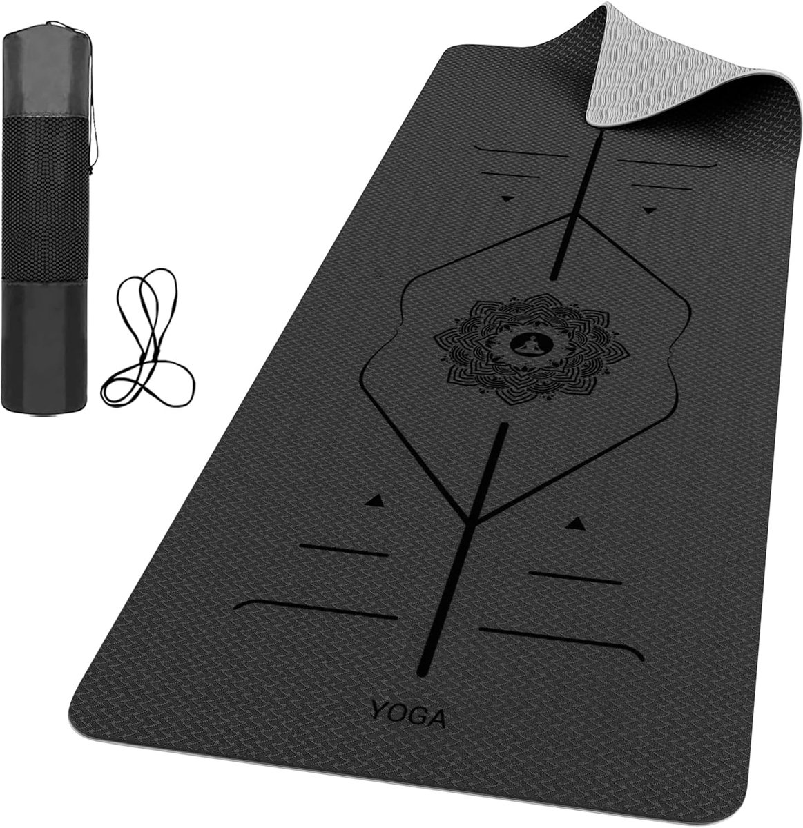 Yoga mat 6 mm - TPE materiaal - Antislip oppervlak - Ideaal voor Pilates - ShopVlot