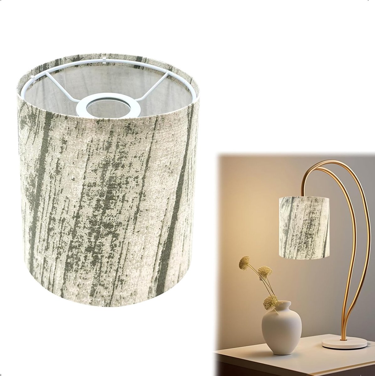 Lampshade stoffen lampenkap - E27/E14 - afneembaar - sfeervol licht - ShopVlot