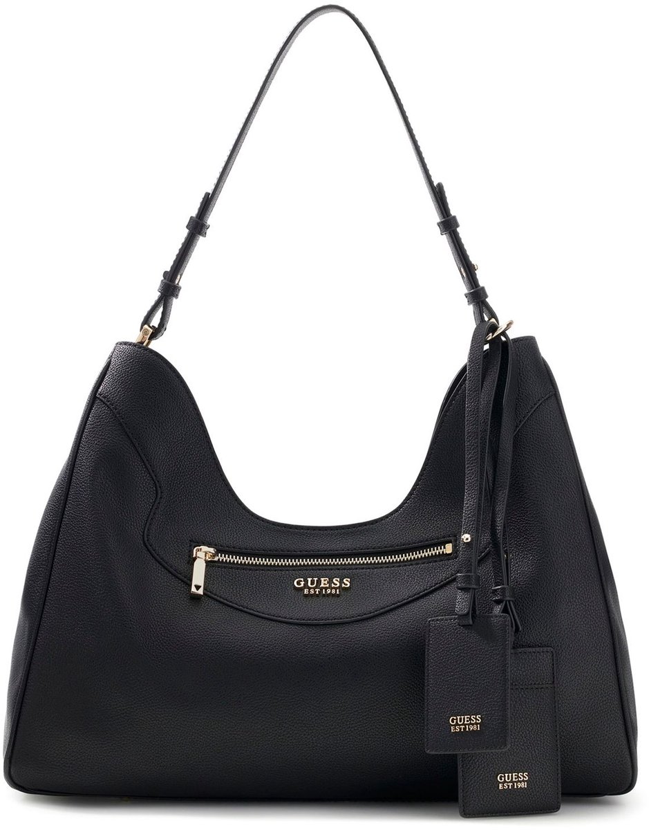 GUESS schoudertas Antonia Hobo Black zwart