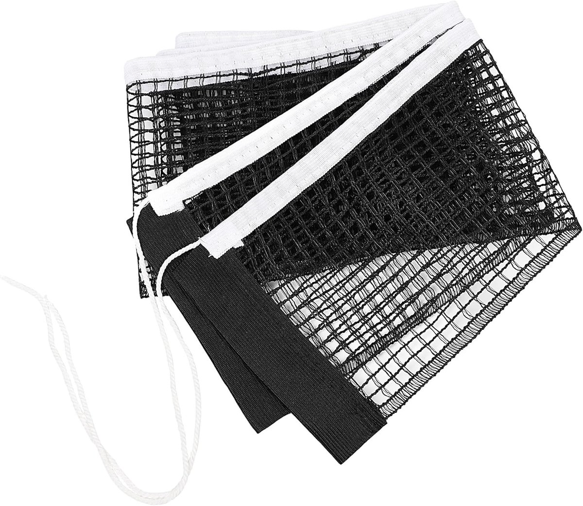 sourcing map 1,75 m lang tafeltennisnet voor elke tafel, nylon tafeltennis vervangingsnet, draagbaar pingpongnet voor buiten en binnen, zwart