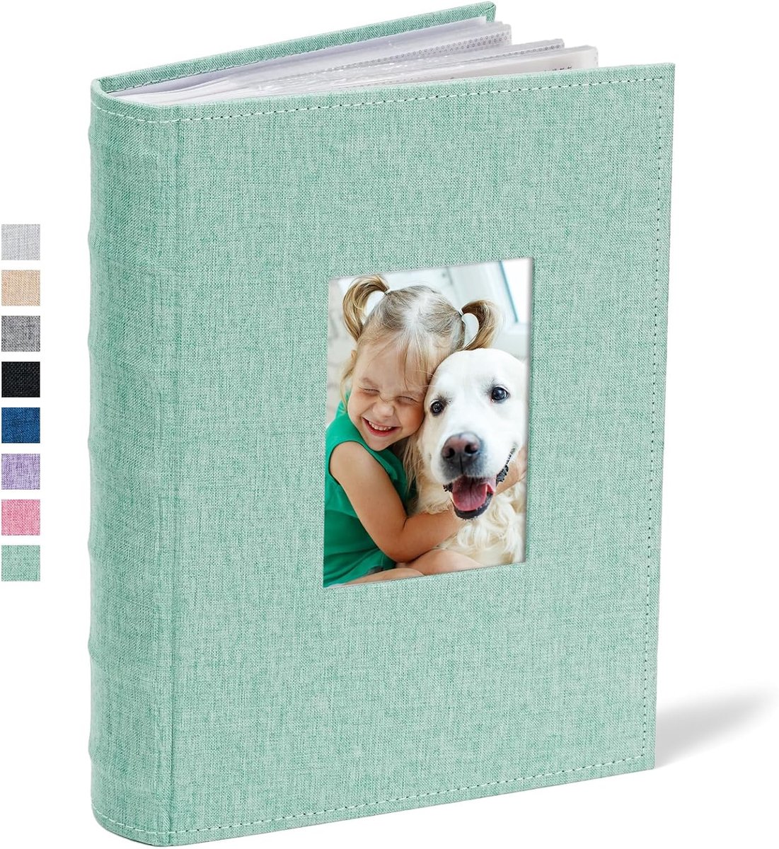 Albums 10x15 300 Zakken Linnen Frame Cover met Memo Gebieden Fotoboek Grote Capaciteit Foto's Boek voor Bruiloft Familie Baby Vakantie