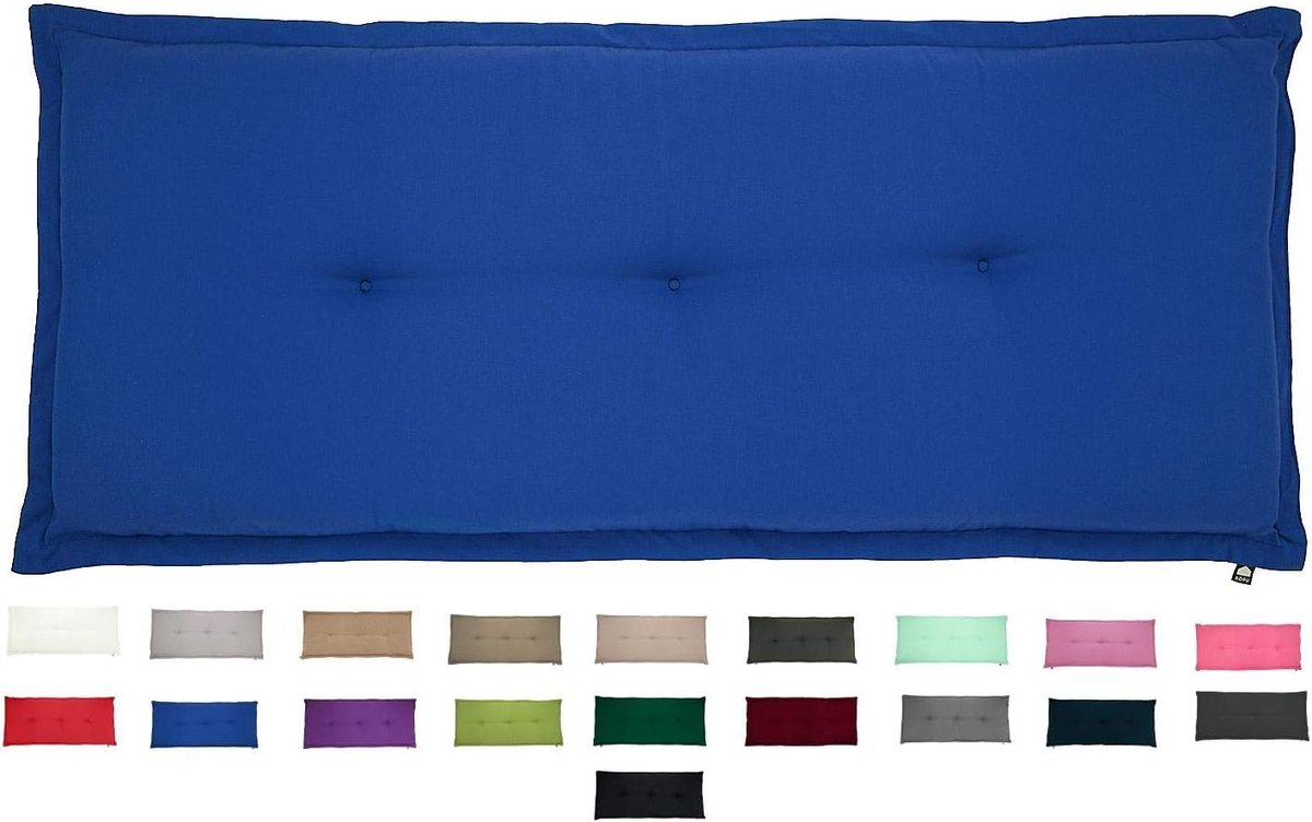 Tuinkussen 180 x 50 cm - Duke Blue - Dralon - Extra comfort door stevige foam - SnelShoppen