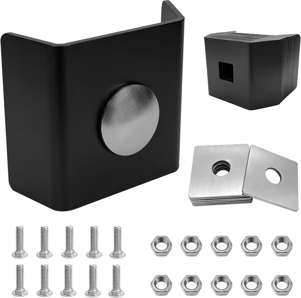 dubbelstaafmattenhek, 10 stuks dubbelstaafmattenhekbevestiging, dubbele staafmattenhekaccessoires, voor lichte en zware hekken