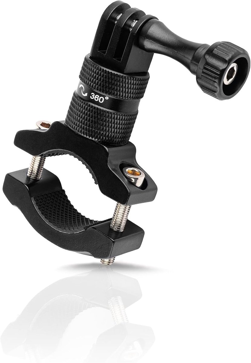 Buisbevestiging 360° - 15 tot 33 mm - Aluminium - Voor Go Pro en smartphones - SnelShoppen