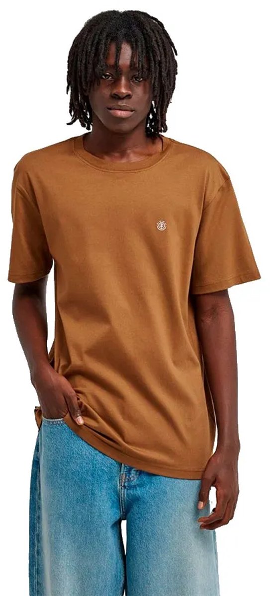Element Icon Embroidery T-shirt Met Korte Mouwen L Man Sepia
