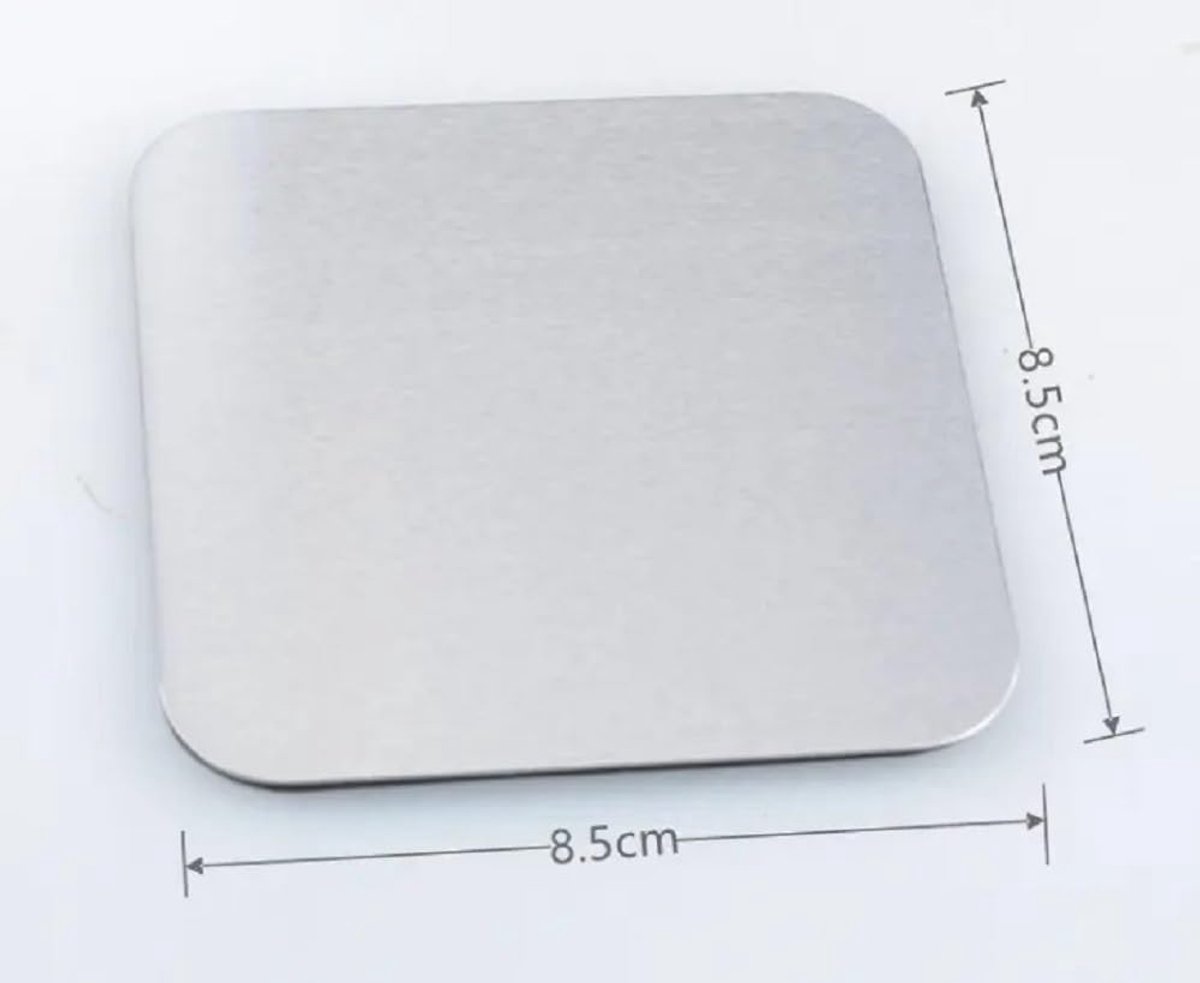 Coasters set van 5 - RVS met rubberen onderlaag - Voorkomt krassen - Ideaal voor tafelgebruik - SnelShoppen