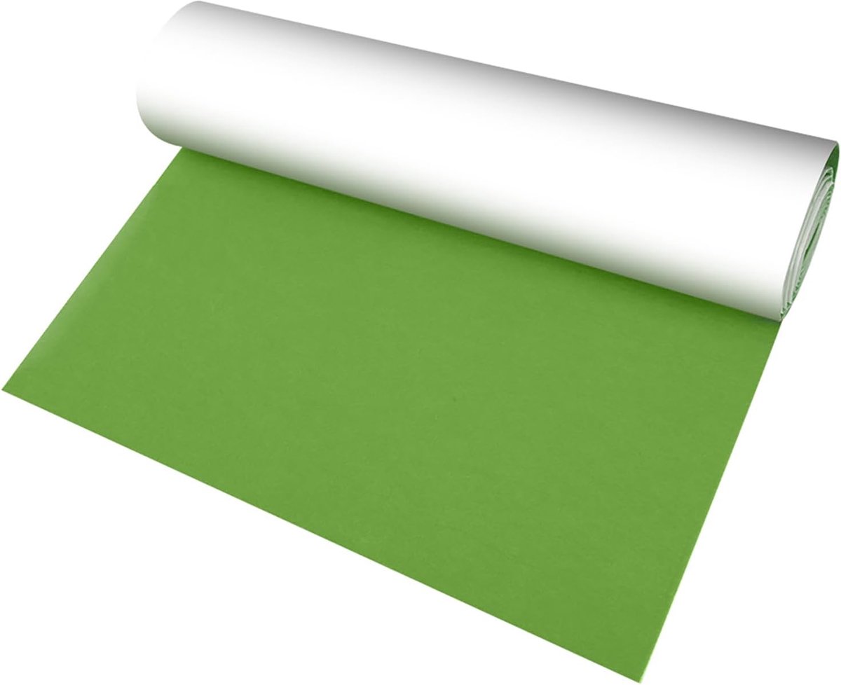 zelfklevend, 40 x 200 cm, zelfklevend vilt, 2 mm dik, zelfklevend, voor bank, tafel en stoelbeschermers, meubelglijders, auto-geluidsisolatie en vloerbescherming, appelgroen